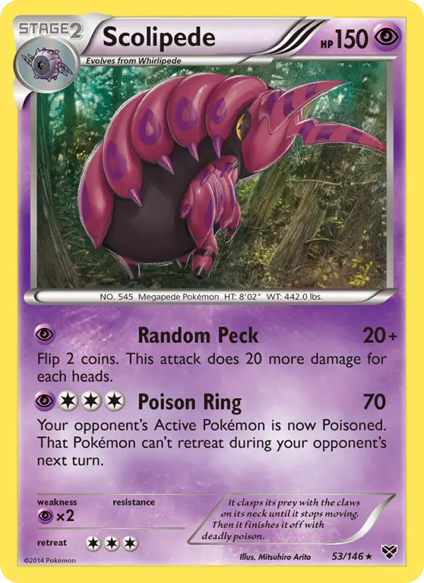 Scolipede 53 card from XY