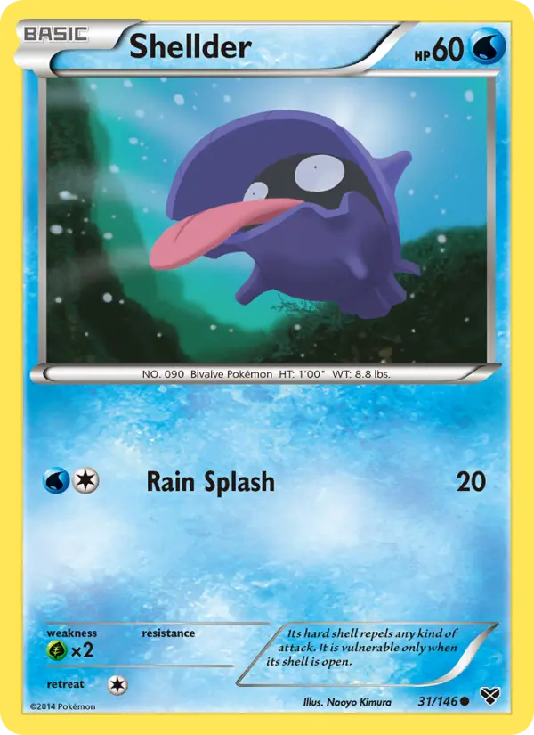 Shellder 31 card from XY
