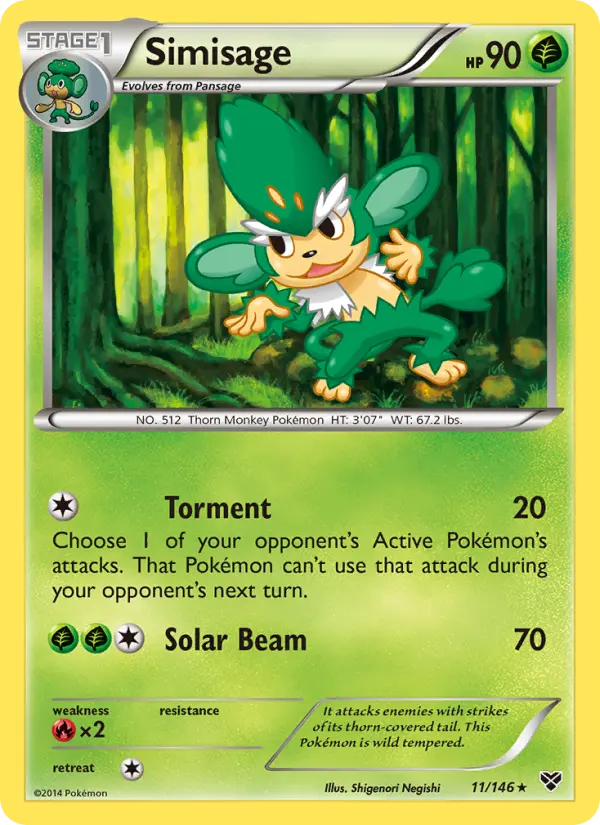 Simisage 11 card from XY