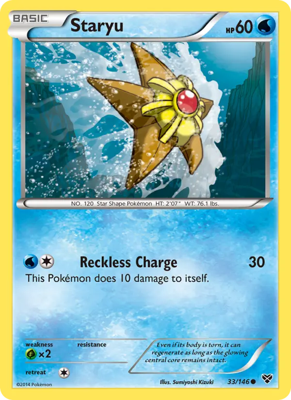 Staryu 33 card from XY