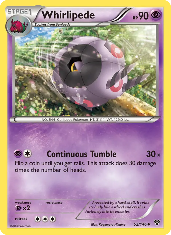 Whirlipede 52 card from XY