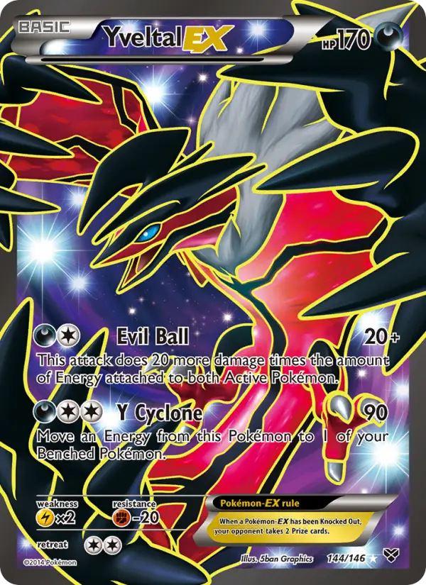 Yveltal-EX 144 card from XY